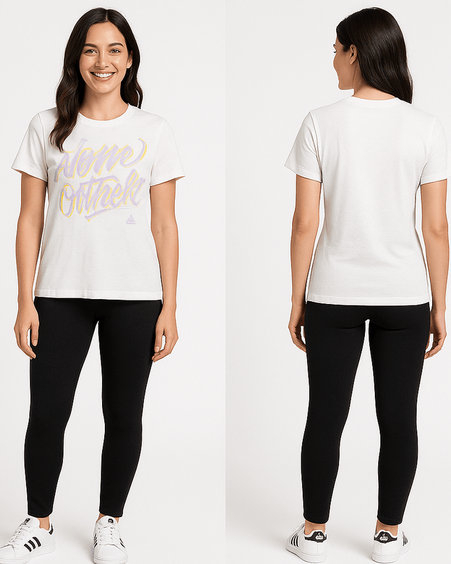 Adidas T-Shirt „Home Outlet“ in Weiß - Tiz Mode