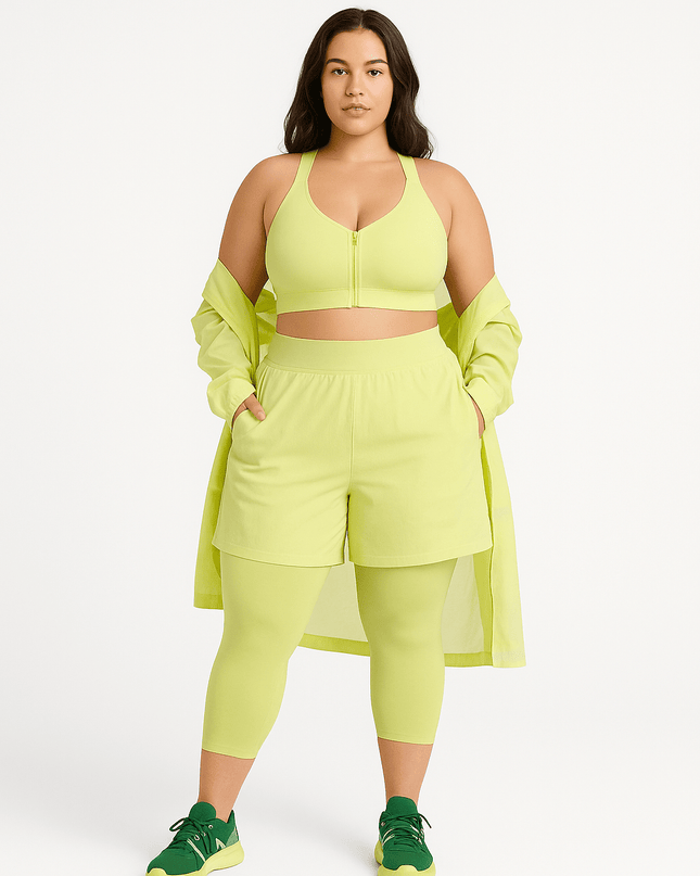 Adidas x Ivy Park Sport - BH Gelb mit Reißverschluss – Größe XL - Tiz Mode