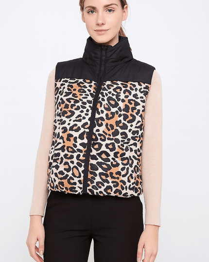 Ärmellose jacken Vila Weste Leopard - Tiz Mode