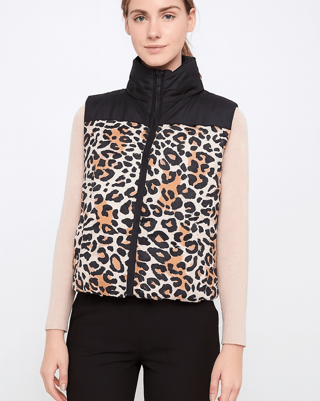 Ärmellose jacken Vila Weste Leopard - Tiz Mode