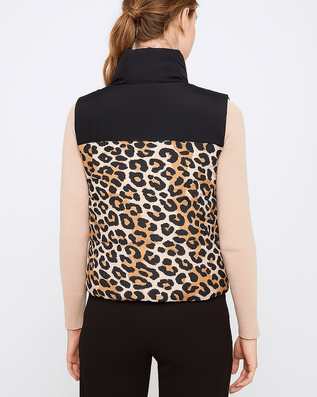 Ärmellose jacken Vila Weste Leopard - Tiz Mode