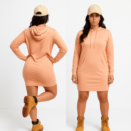 Casual Kapuzenkleid in Rosa von ONLY - Tiz Mode