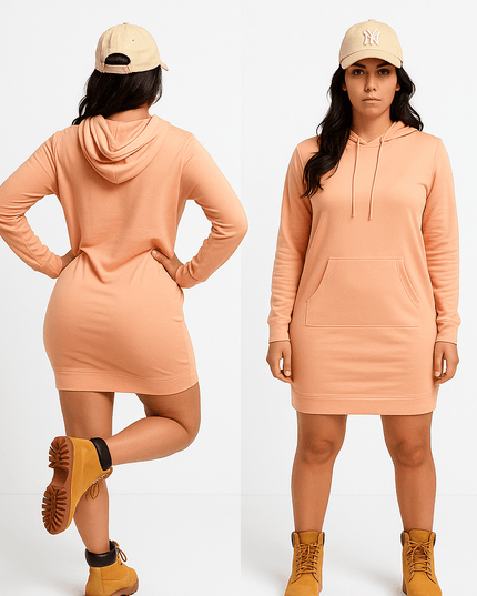 Casual Kapuzenkleid in Rosa von ONLY - Tiz Mode