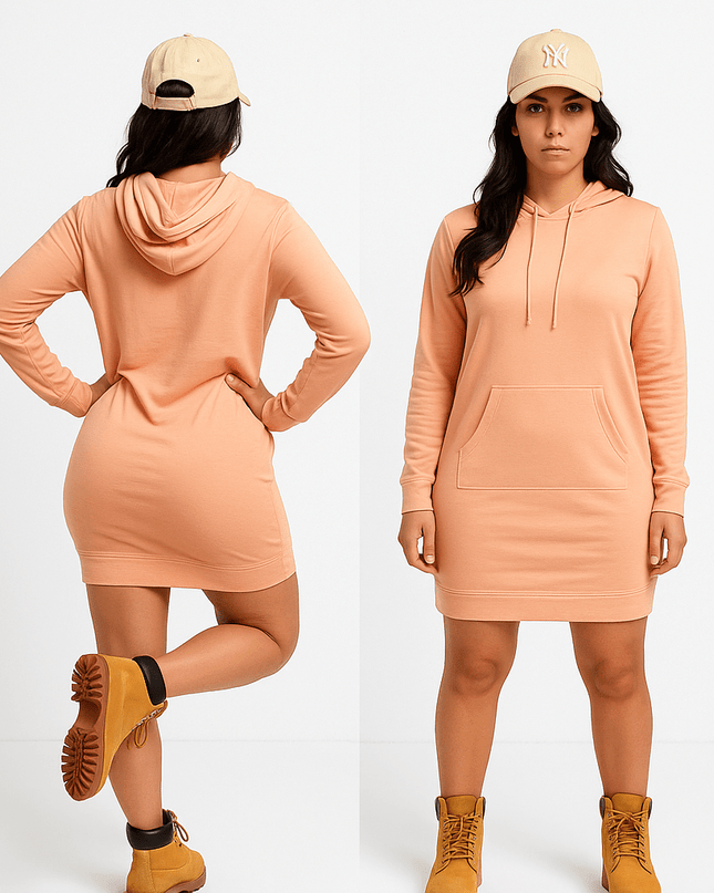 Casual Kapuzenkleid in Rosa von ONLY - Tiz Mode