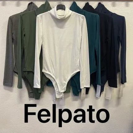 Damen - Body mit Rollkragen – Weiche Thermo - Qualität – Einheitsgröße – Neuheiten - Tiz Mode