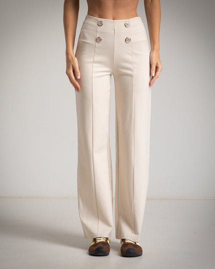 Damen - Hose mit 4 Zierknöpfen premium - Tiz Mode