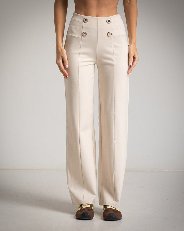 Damen - Hose mit 4 Zierknöpfen premium - Tiz Mode