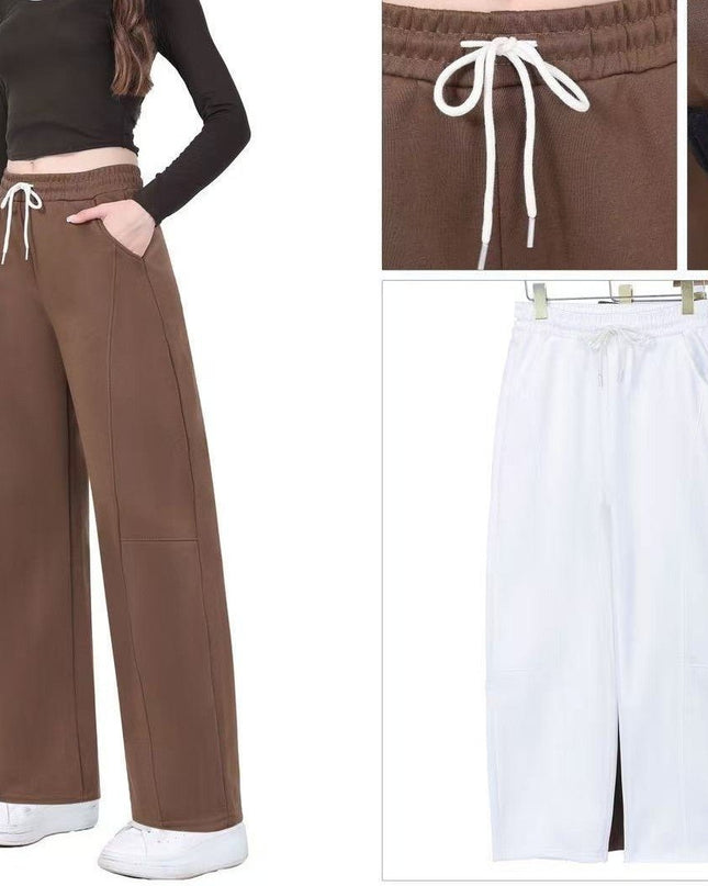 Damen hosen - Jogginghose mit weitem Bein – Komfort & Style – Neuheiten - Tiz Mode