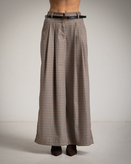 Damen - Palazzo - Hosen mit Falten - Tiz Mode