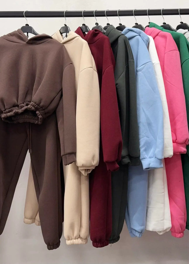 Damen - Sets aus Hoodie & Jogger – Mehrere Farben – Neue Kollektion - Tiz Mode