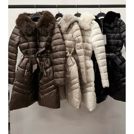 Damenjacken - Steppjacke mit Kapuze & Kunstfell – Winterjacke – Neue Kollektion - tizmode - Tiz Mode