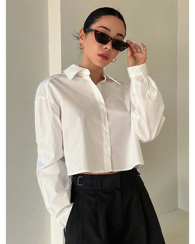 Elegante Damenbluse im modernen Cropped - Schnitt – Neuheiten - Tiz Mode