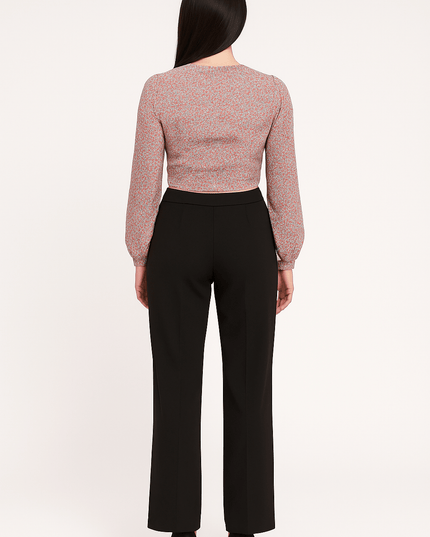 Even & Odd Bluse Rosa Lilla mit Blumenmuster – S - Tiz Mode