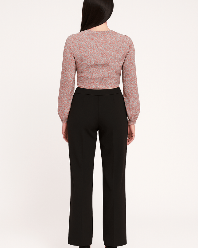 Even & Odd Bluse Rosa Lilla mit Blumenmuster – S - Tiz Mode