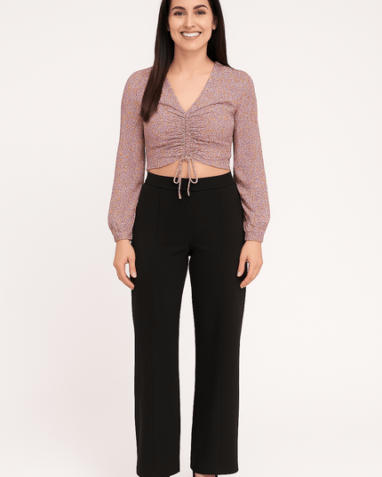 Even & Odd Bluse Rosa Lilla mit Blumenmuster – S - Tiz Mode