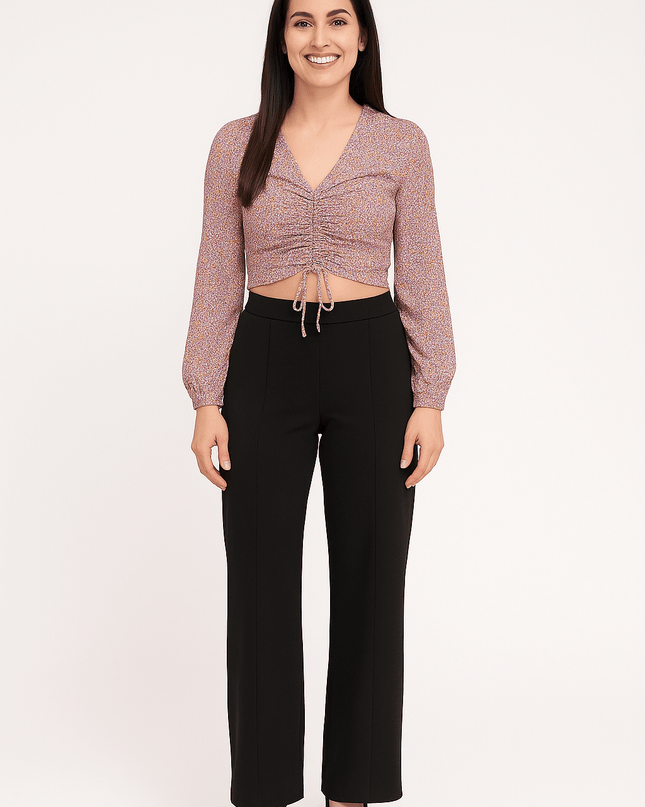 Even & Odd Bluse Rosa Lilla mit Blumenmuster – S - Tiz Mode