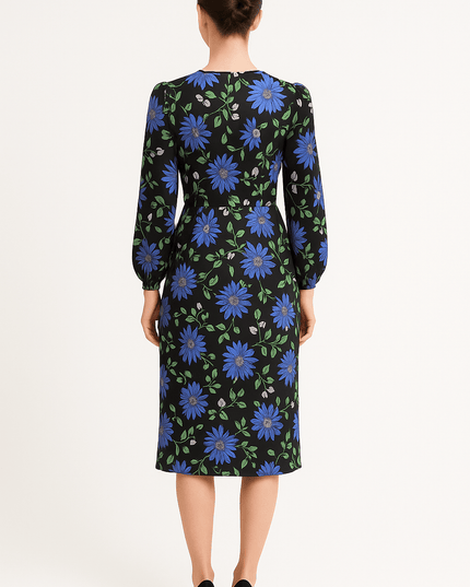 🌸 Titel: Elegantes Midikleid mit Blumenmuster von Y.A.S 🌸 - Tiz Mode